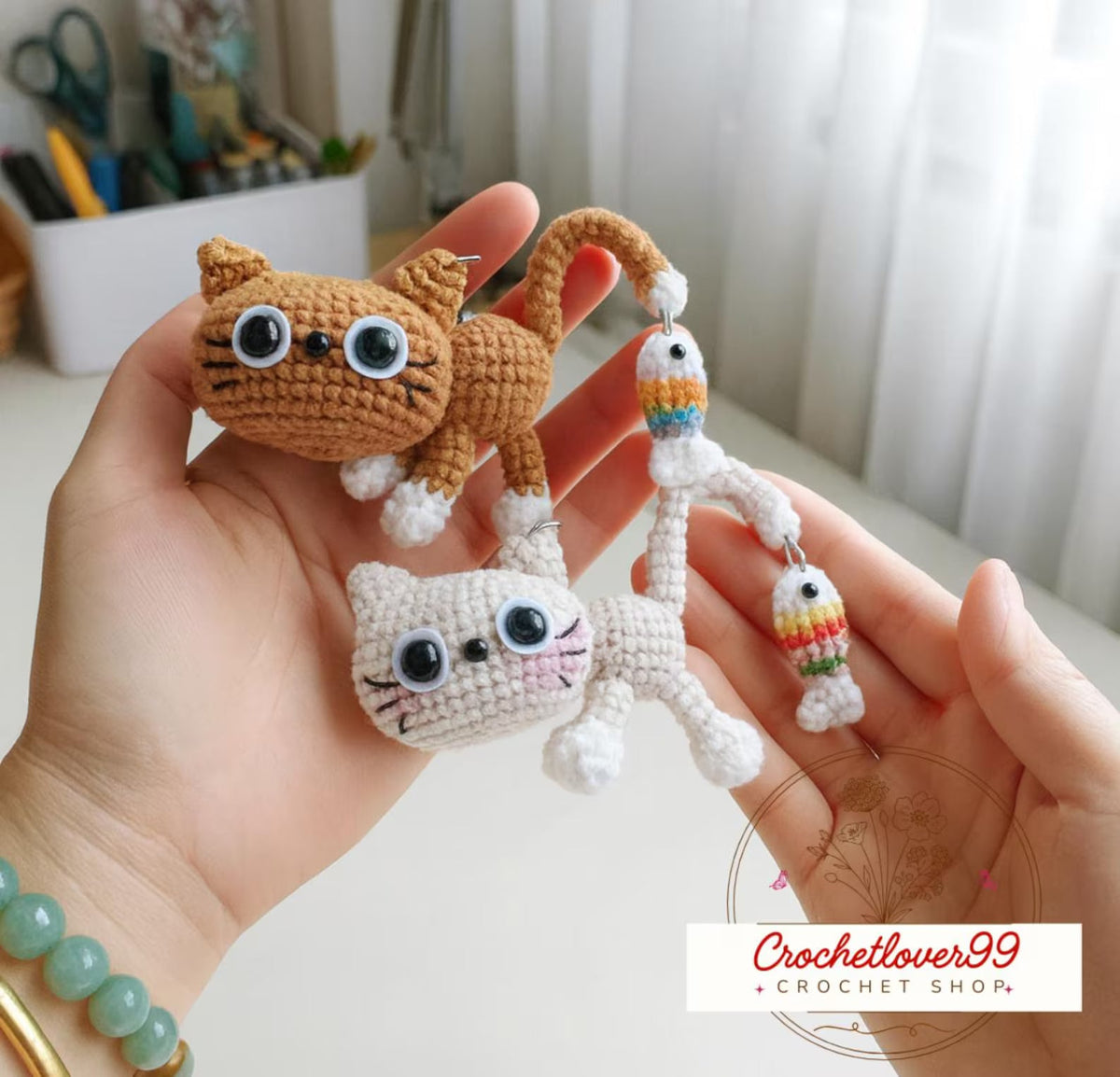 Overview of mini amigurumi designs included in the bundle