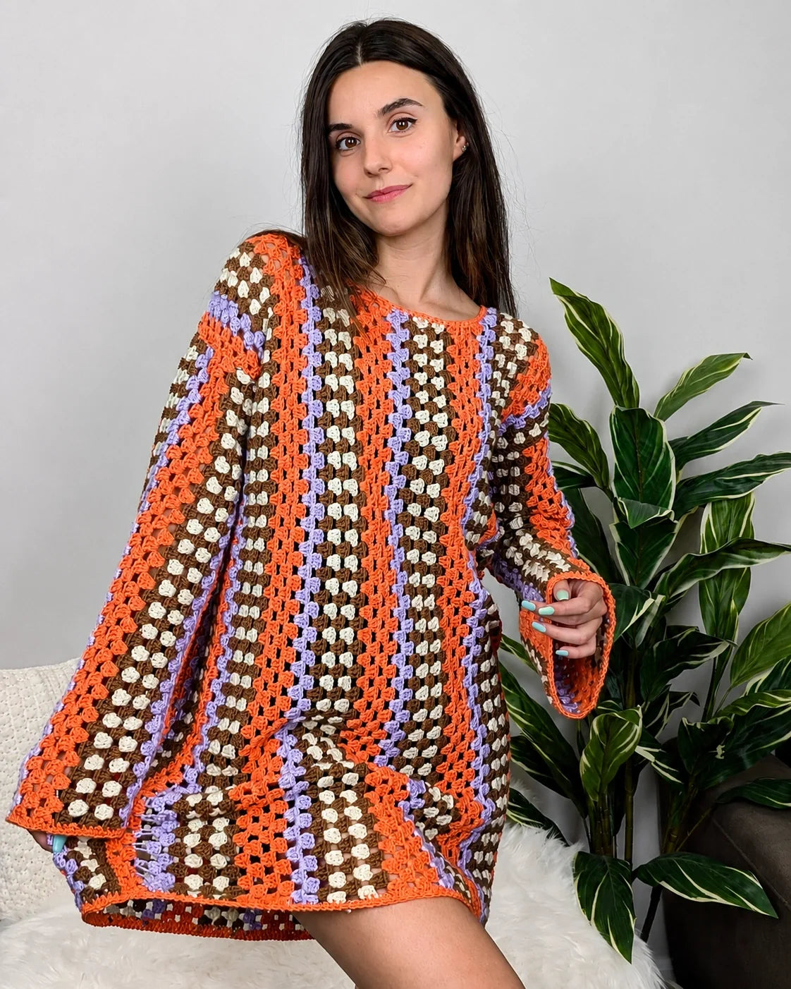 Taylor crochet dress styled for a summer festival