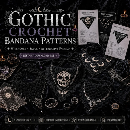 Crochet bandana worn at a festival