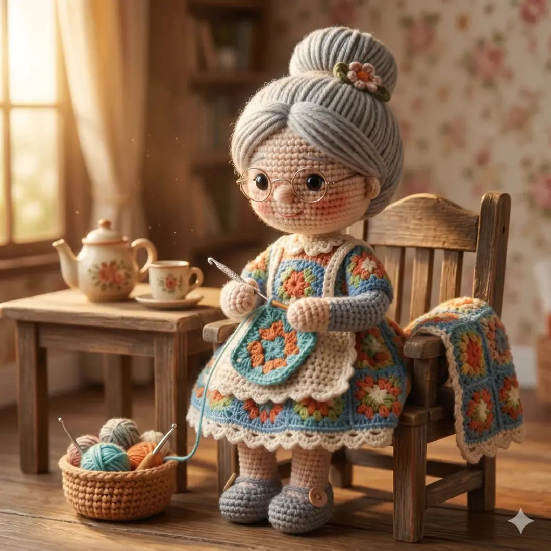 Granny Griselda amigurumi as a handmade gift
