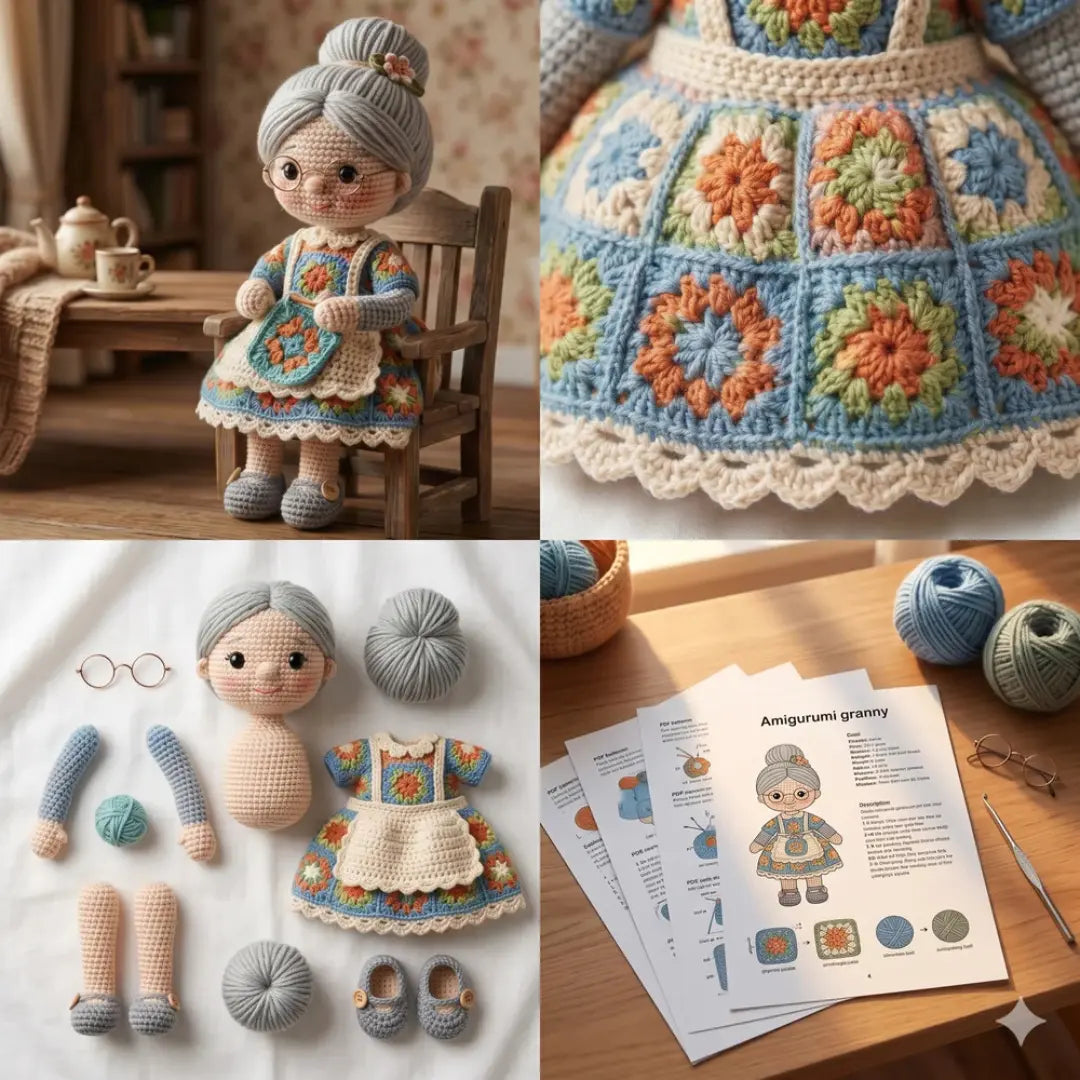 Granny Griselda doll from the side