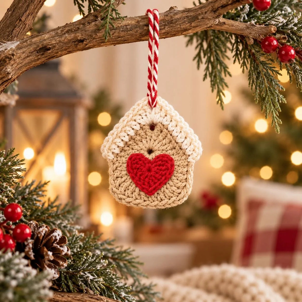 Gingerbread House Ornament Crochet Pattern – PDF Download – Stitchy Crochet