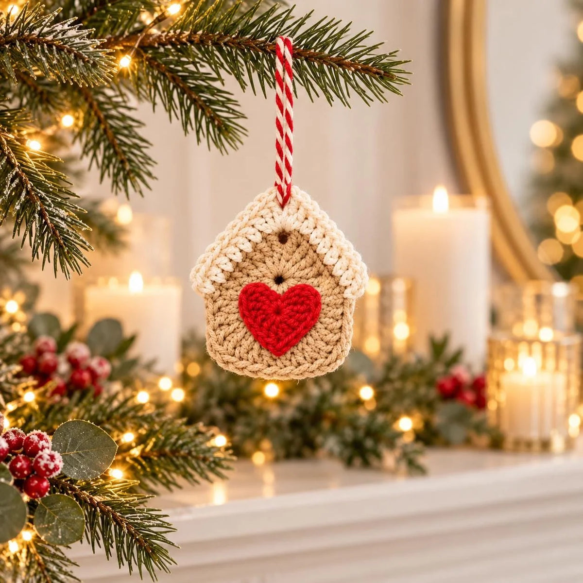 Crochet gingerbread house ornament – photo 4