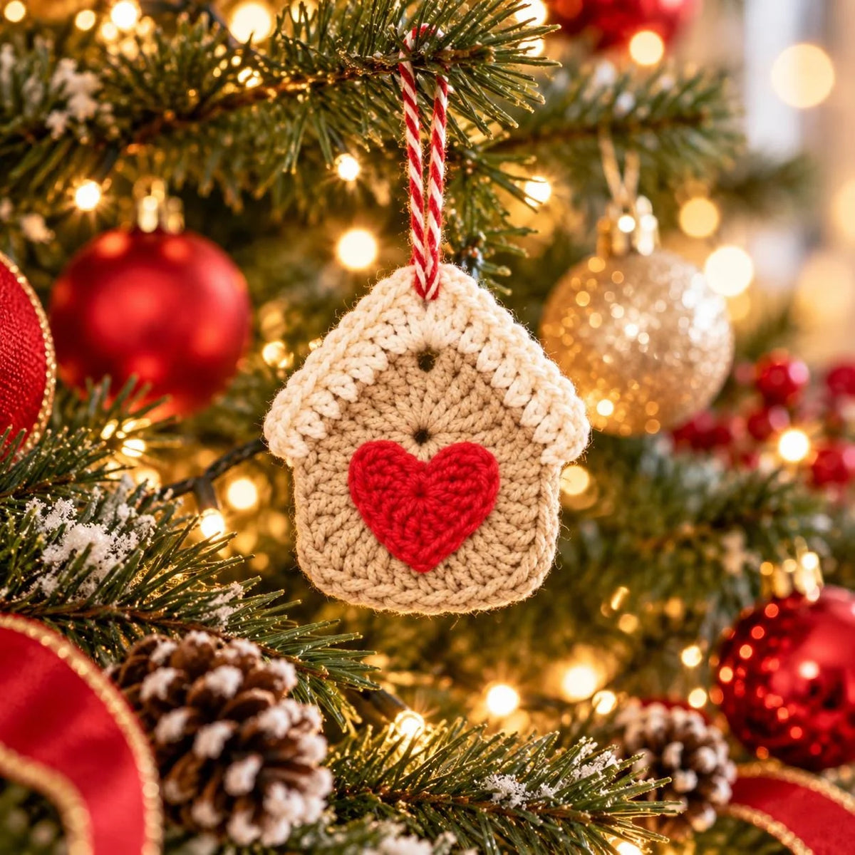 Crochet gingerbread house ornament – photo 9