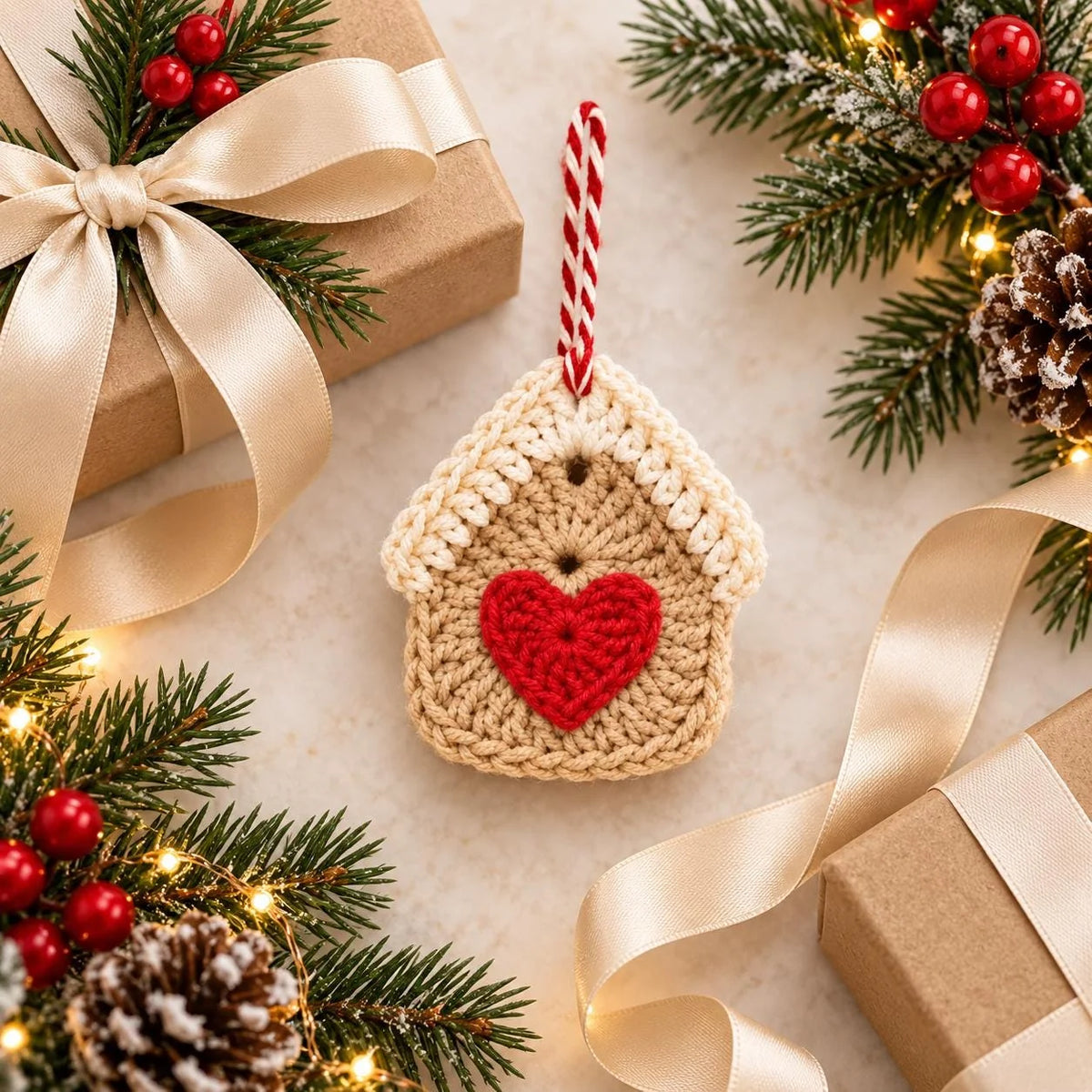 Crochet gingerbread house ornament – photo 11