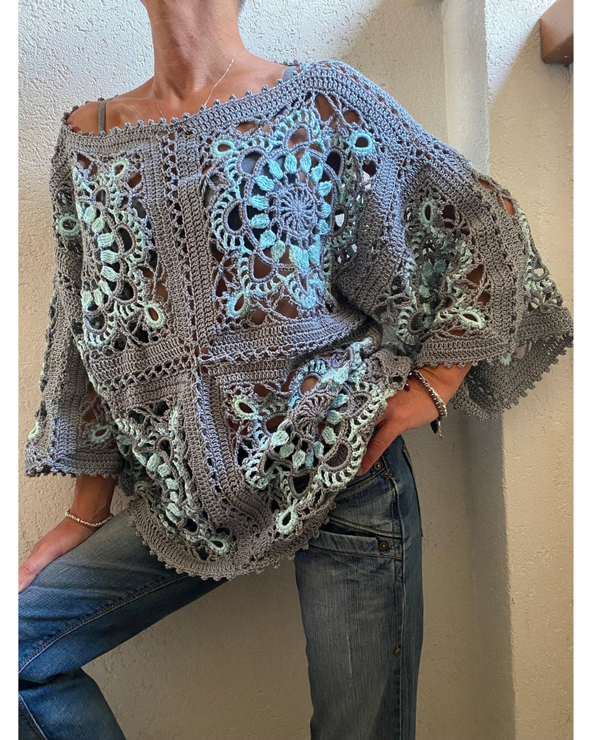 Clas Top worn over a dress as a summer layer