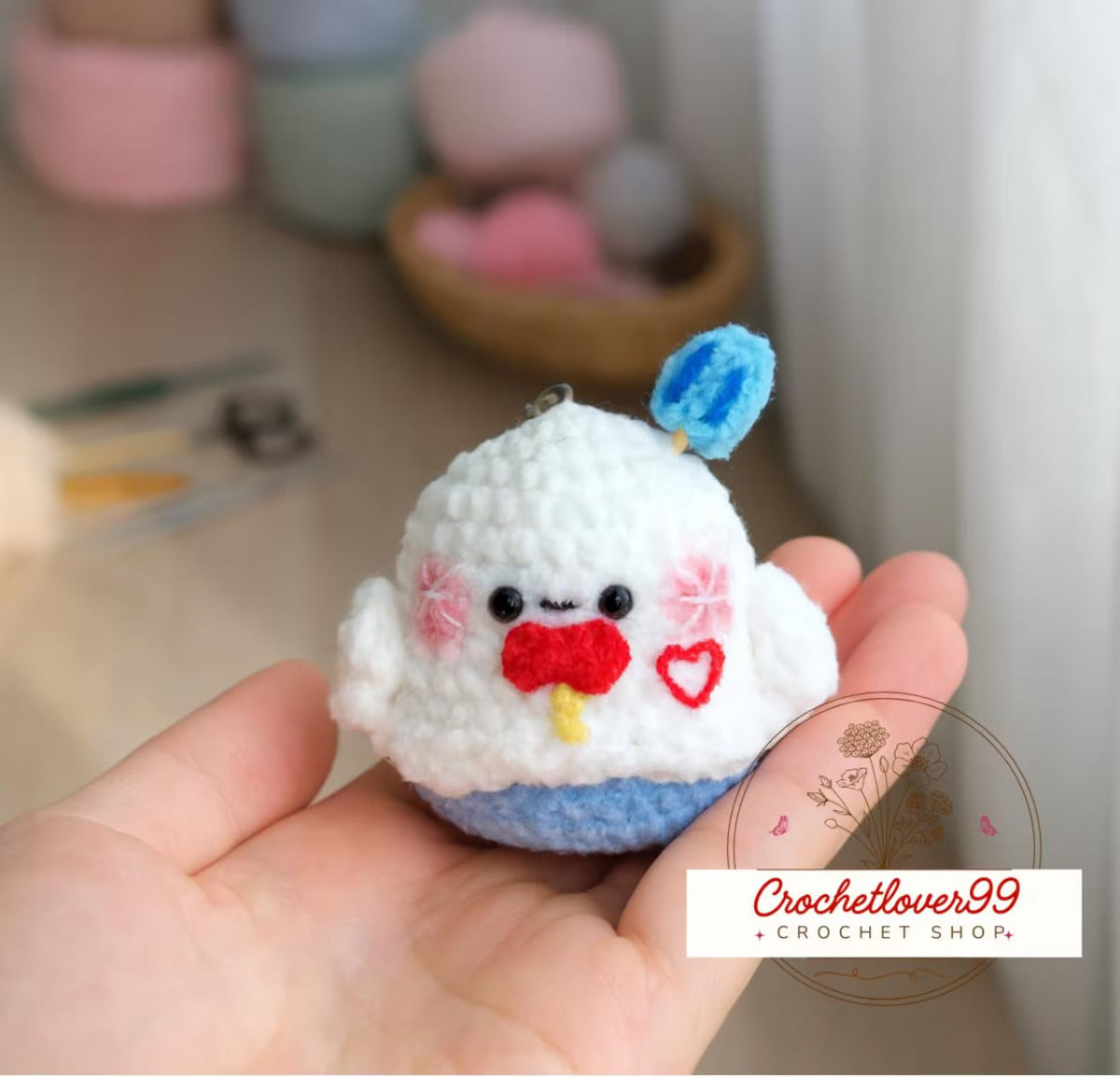 Assorted mini amigurumi characters made from the pattern bundle