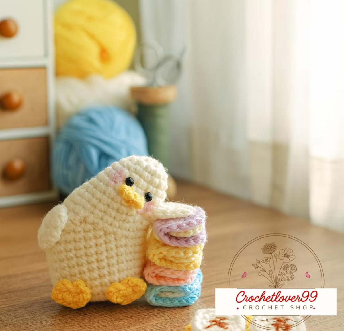 Group of tiny crochet animals from the 25-pattern bundle
