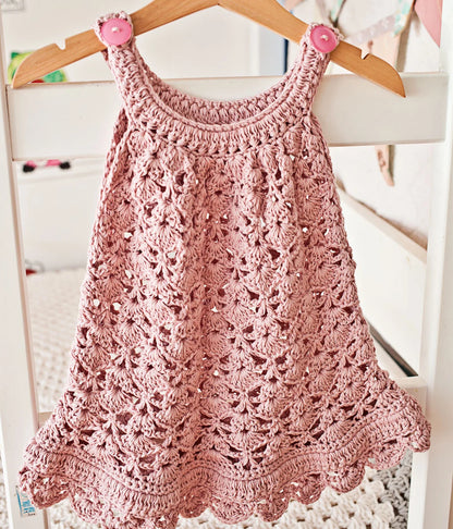 Crochet summer dress styled as a tunic
