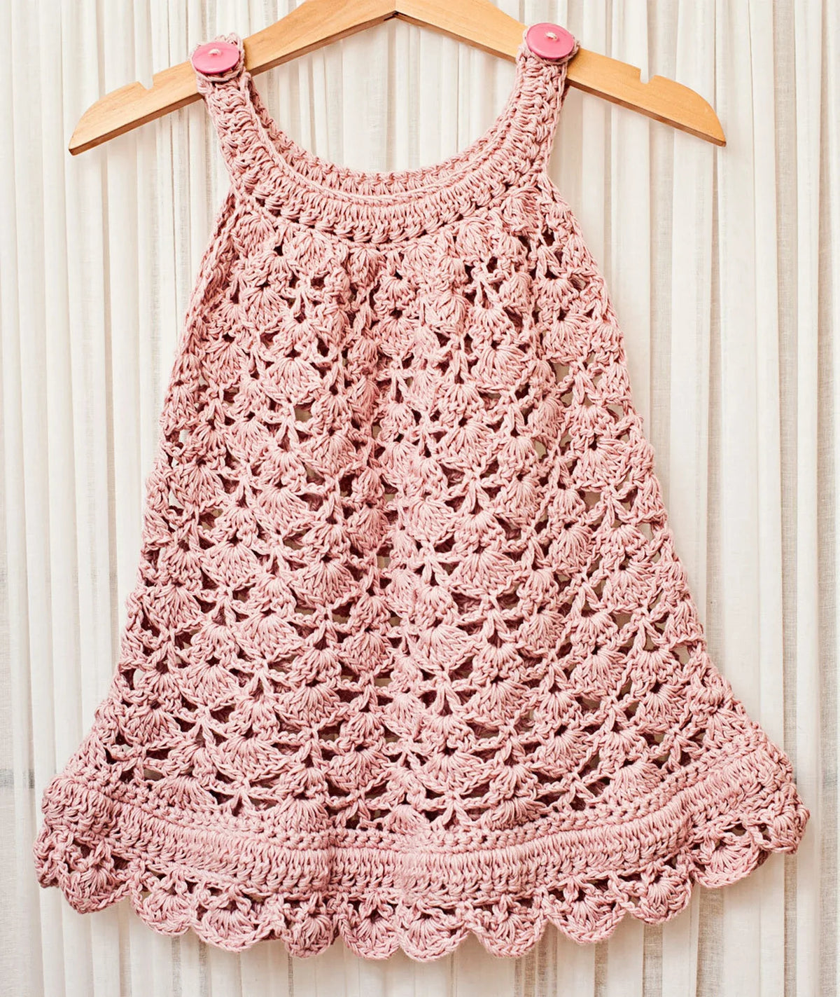 Back view of the handmade lace crochet dress