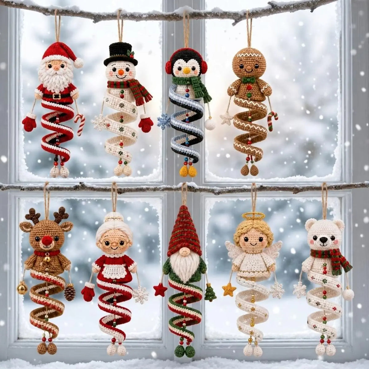 Crochet Christmas spiral ornaments – photo 2