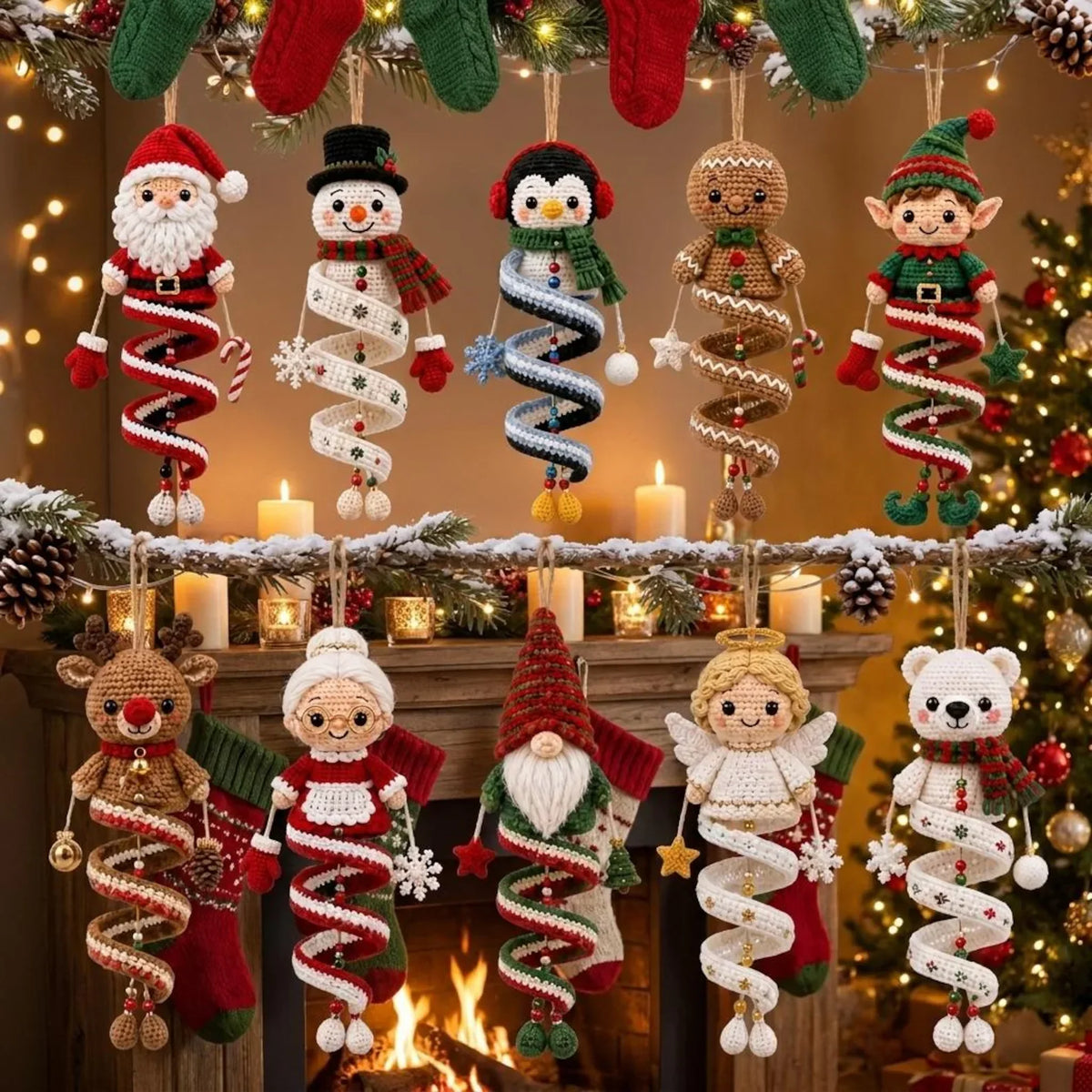 Crochet Christmas spiral ornaments – photo 3