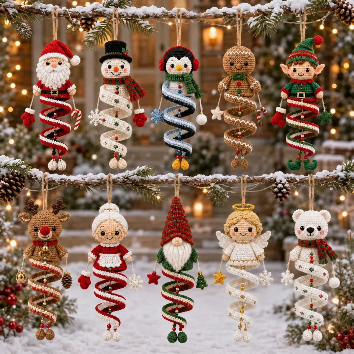 Crochet Christmas spiral ornaments – photo 6